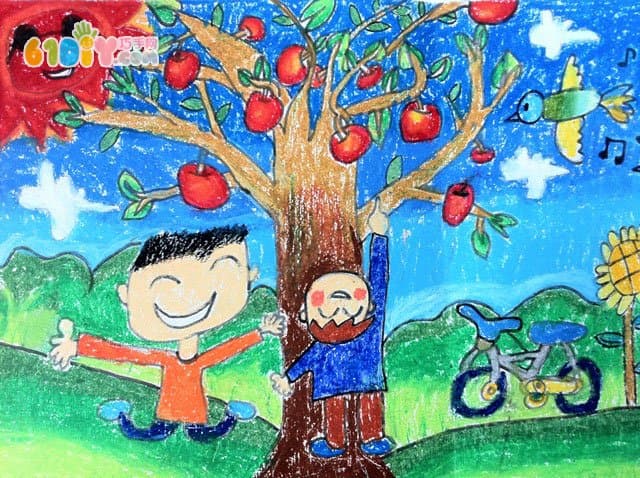 美好家园儿童画作品图片