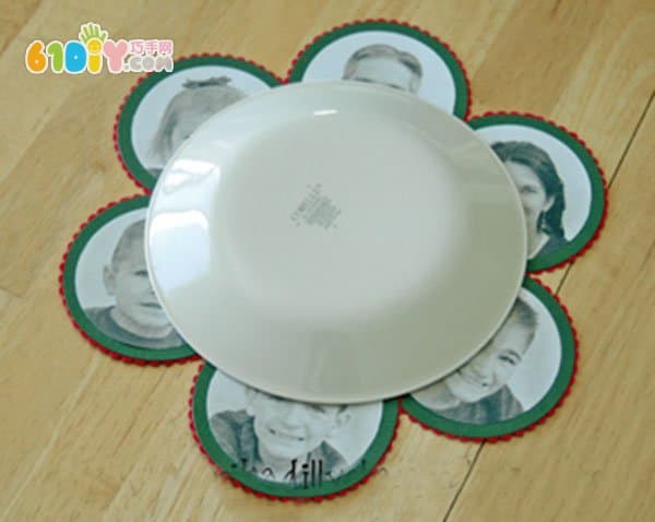 儿童手工制作全家福照片挂饰
