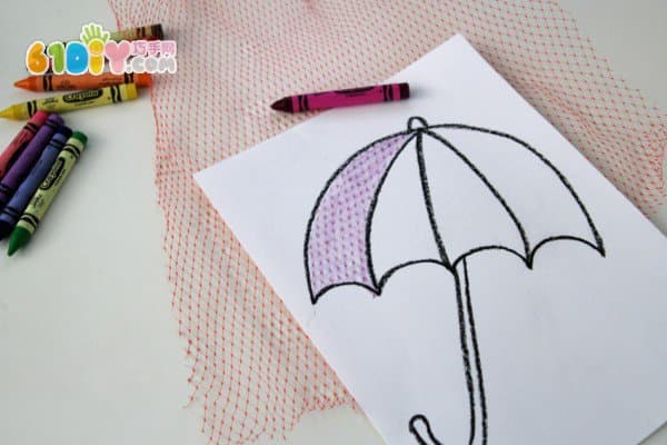 画一个下雨天的伞