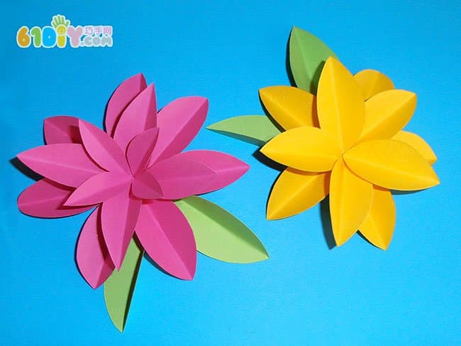 卡纸立体装饰花制作方法