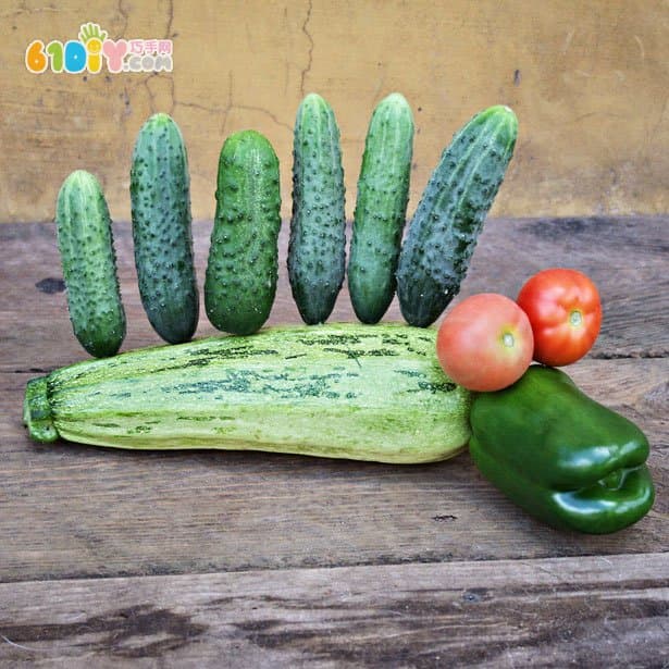 亲子制作可爱的蔬菜动物