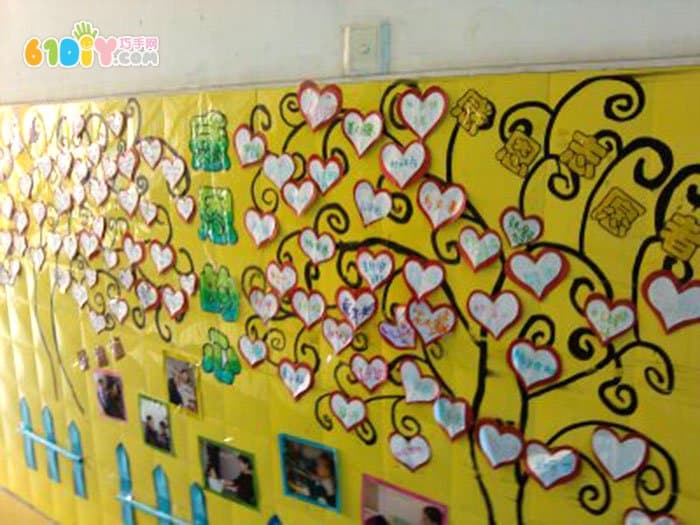 幼儿园感恩树墙饰布置