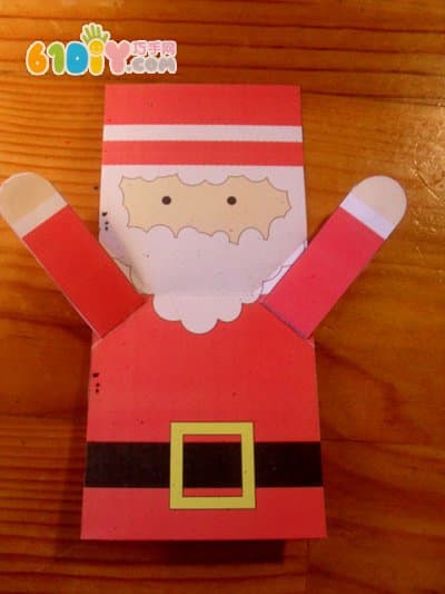 儿童手工制作圣诞老人抱抱卡
