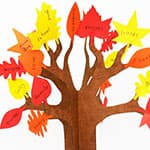感恩节儿童制作立体感恩树