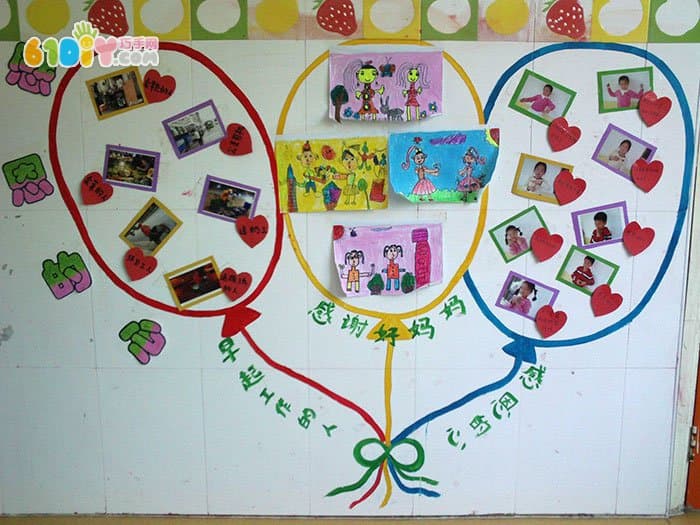 幼儿园感恩节教室墙壁布置
