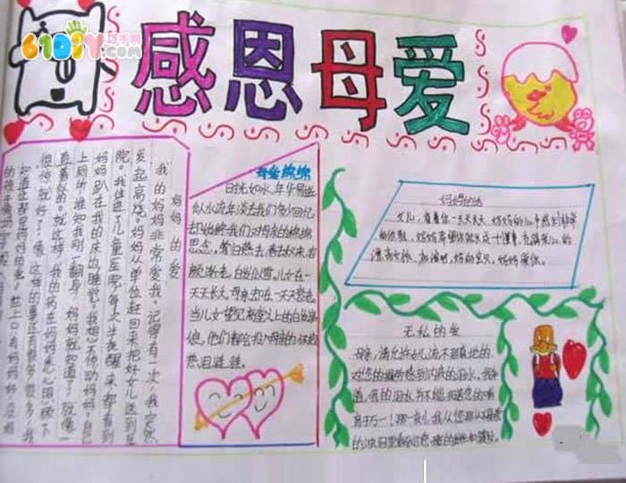 感恩节手抄报——感恩父母