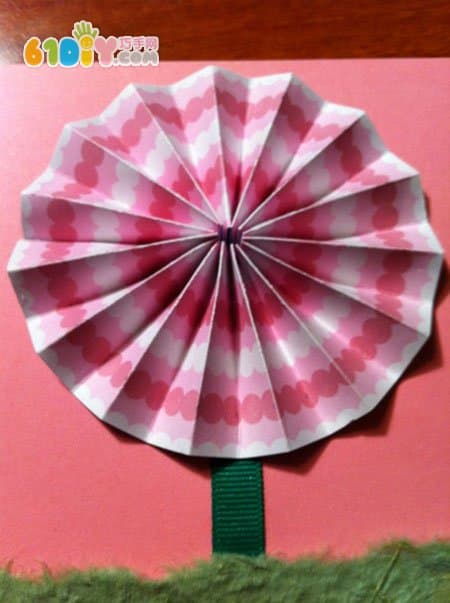 感恩节手工 折纸立体花朵卡