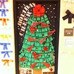 幼儿园圣诞节门口布置 漂亮圣诞树