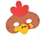 海绵纸公鸡面具手工制作