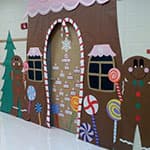 幼儿园圣诞节门口装饰 7款圣诞屋造型布置