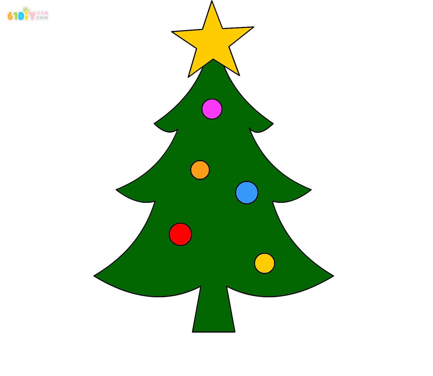 4岁简笔画大全 可爱圣诞树怎么画（9一12岁儿童画） - 有点网 - 好手艺
