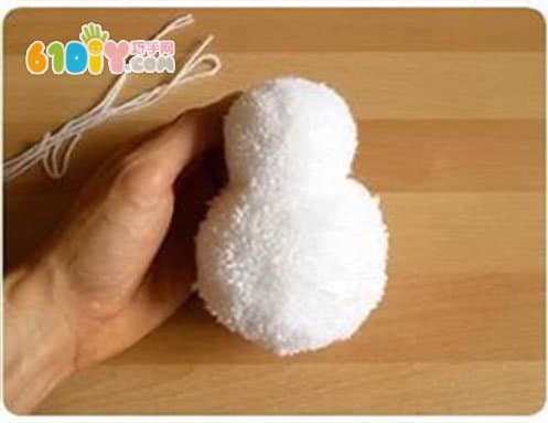 冬天手工制作毛绒球雪人