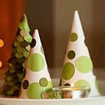 儿童手工制作简单的圆纸片圣诞树