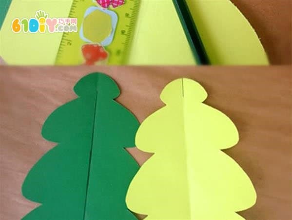 幼儿手工制作立体卡纸圣诞树
