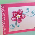 新年DIY制作漂亮的衍纸花朵卡