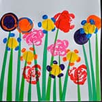 儿童创意印章画 漂亮的花朵