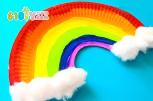 儿童手工制作纸盘彩虹_纸盘手工_巧巧手幼儿手工网