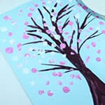 儿童绘画教程 指印画桃树