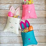 DIY制作可爱的不织布兔子复活节彩蛋袋子