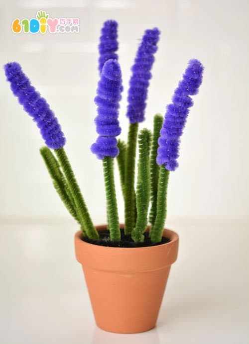 毛根手工制作风信子花盆