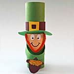 圣帕特里克节手工 纸筒爱尔兰小矮妖