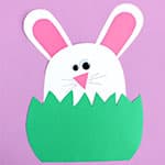 儿童复活节制作草丛里的小兔子