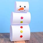 儿童手工制作纸艺立体雪人