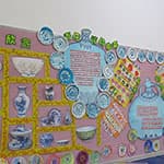 幼儿园青花瓷主题墙设计