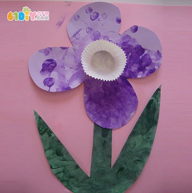 幼儿手工制作母亲节花朵贴画