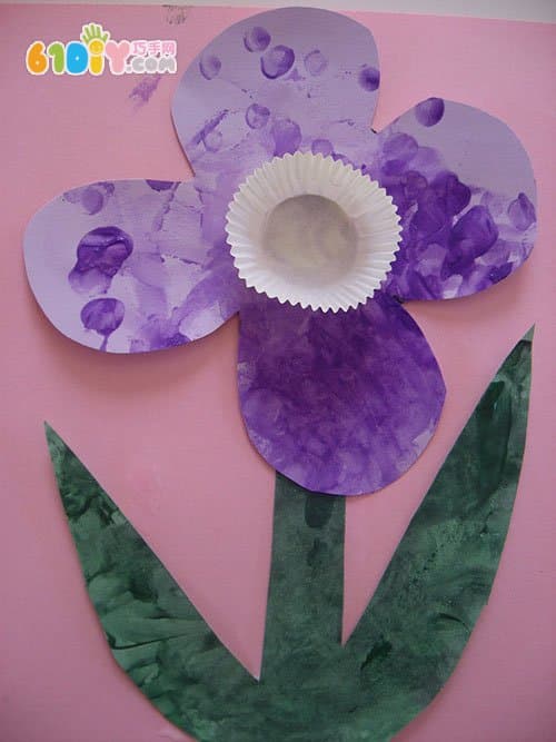 幼儿手工制作母亲节花朵贴画