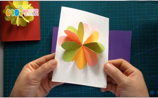 母亲节花朵贺卡制作方法