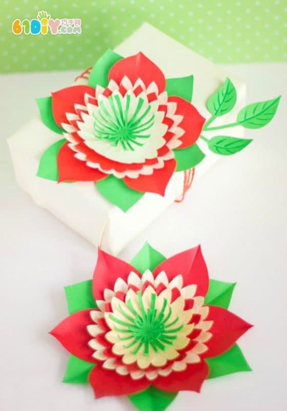 母亲节漂亮的纸花DIY（附模板）