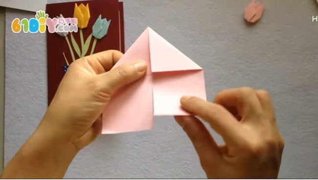 母亲节手工制作郁金香花盆卡