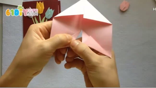 母亲节手工制作郁金香花盆卡