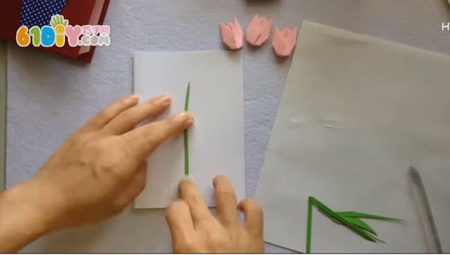 母亲节手工制作郁金香花盆卡