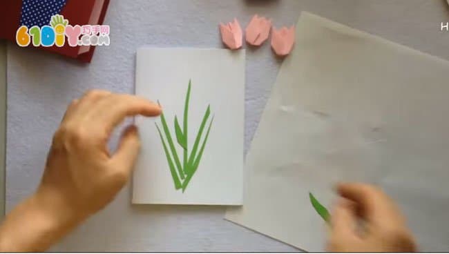 母亲节手工制作郁金香花盆卡