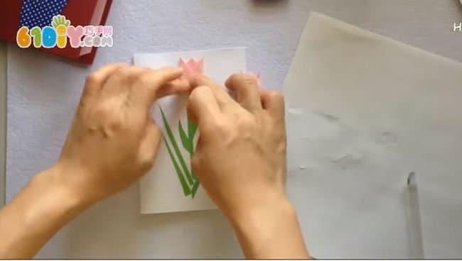 母亲节手工制作郁金香花盆卡