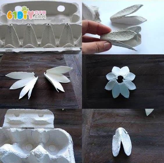 鸡蛋盒手工制作美丽的大公鸡