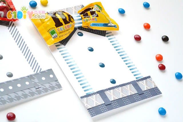 父亲节创意礼物 m&m领结贺卡