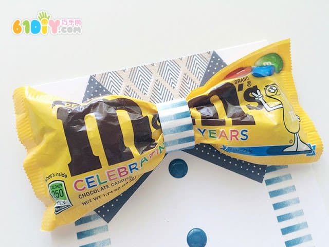 父亲节创意礼物 m&m领结贺卡
