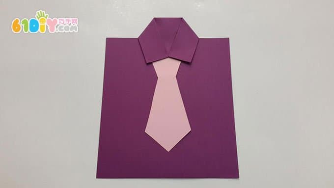 儿童手工制作父亲节衬衫领带卡片