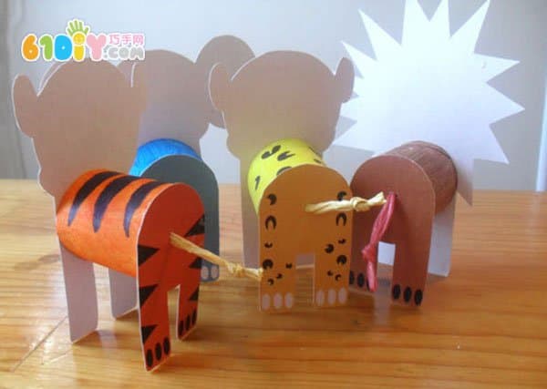 卷纸筒手工制作可爱的动物