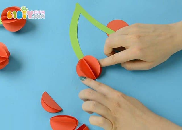 卡纸制作立体樱桃_综合其它_巧巧手幼儿手工网
