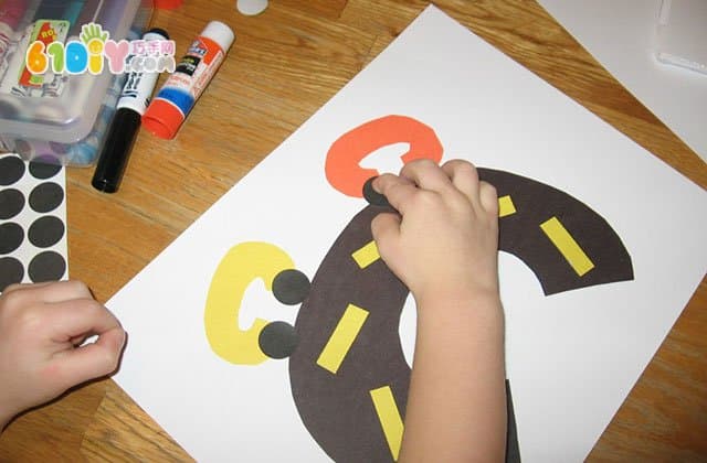幼儿学字母C手工 小汽车嘟嘟嘟