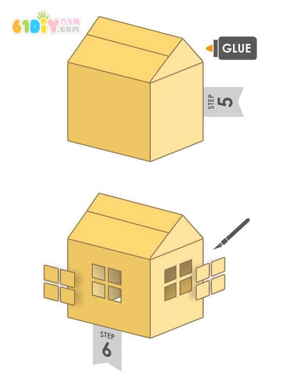 纸箱制作精美大房子