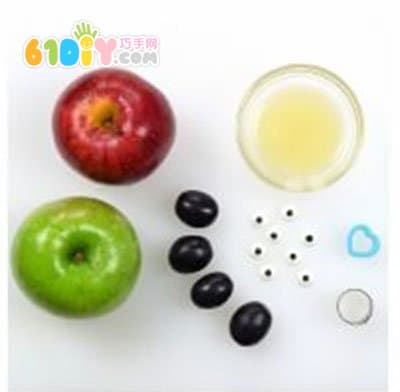 苹果趣味造型DIY 爱心瓢虫