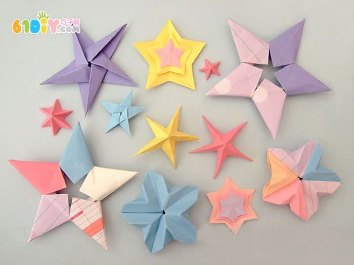 漂亮星星折纸手工