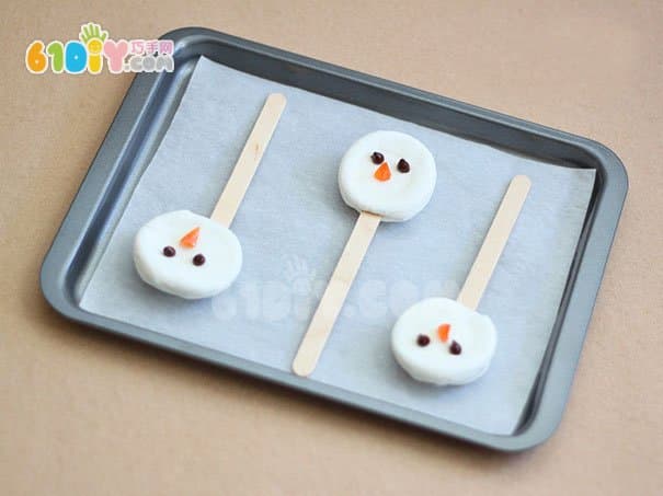 DIY制作雪人棉花糖