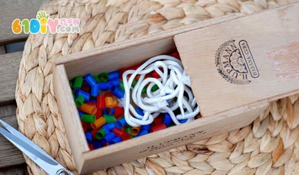 幼儿吸管手工 项链手链DIY