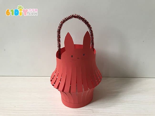 儿童手工制作可爱的中秋节兔子小灯笼
